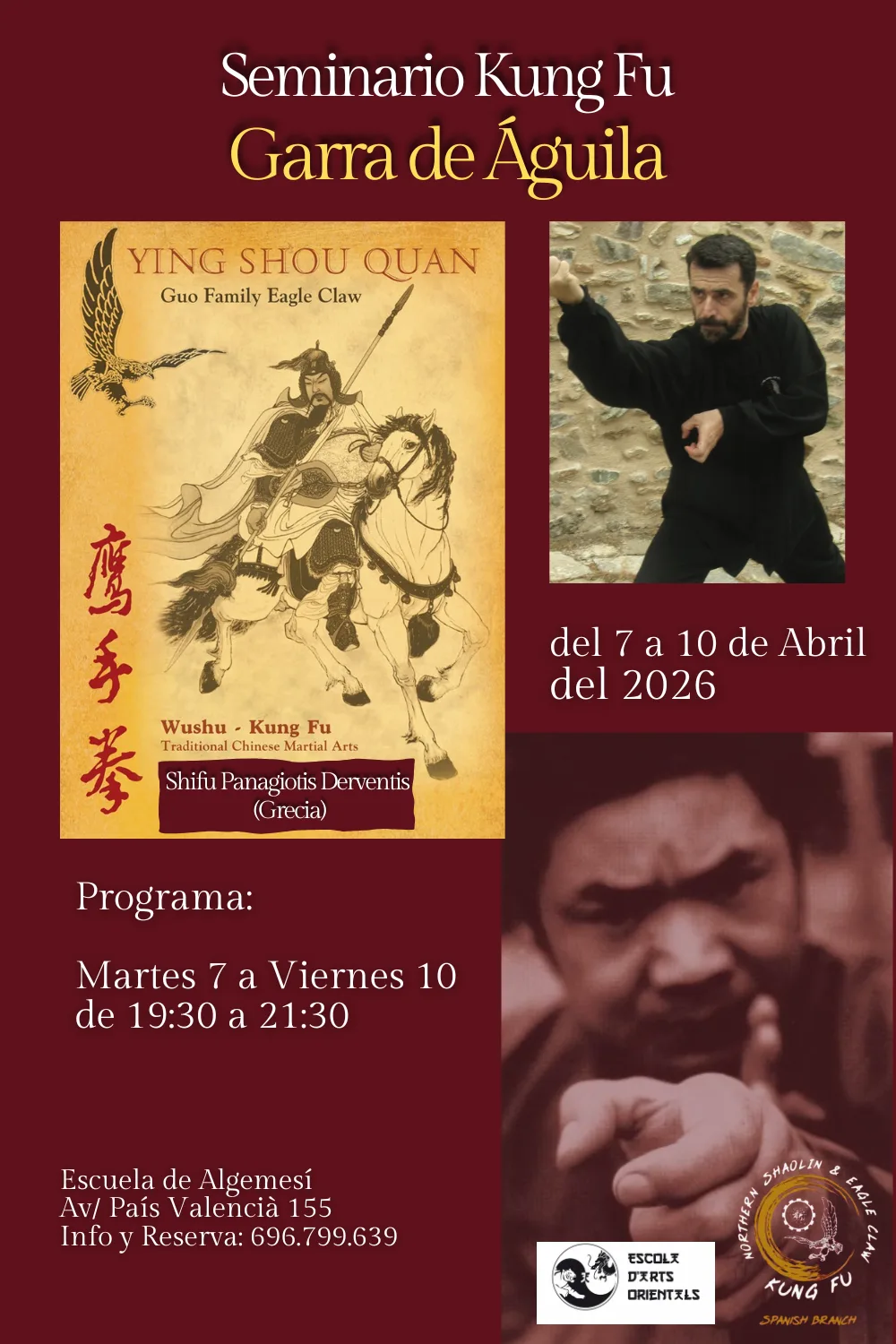 Seminario Garra de Águila con Panagiotis Derventis (Atenas)